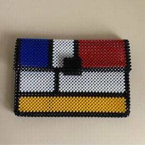 Colorful Del Duca Beaded Clutch mondarian